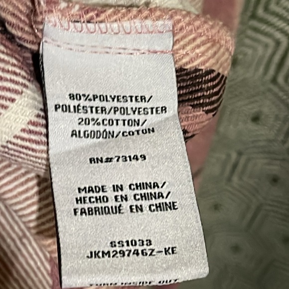 One 5 One flannel pink plaid jacket size medium NWT - Picture 6 of 11